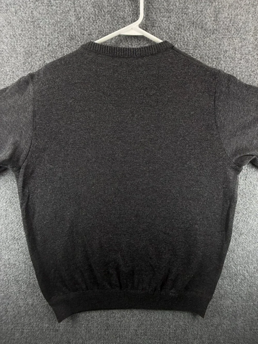 NWOT NOS St. Croix Gray Black Sweater 90s Large USA Cotton Blend Diagonal Stripe